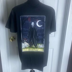 Ghost Face The Icon of Halloween Black Tee Unisex sz L NWOT